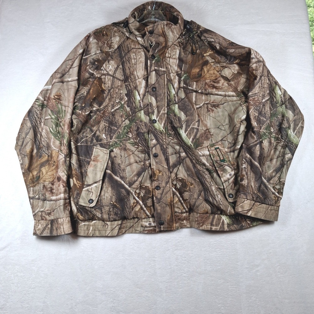 Remington Mens Realtree AP Camo Hunting Jacket XL Full Zip Hooded Mesh Lined